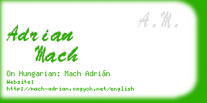 adrian mach business card