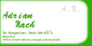 adrian mach business card